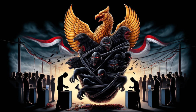 Ilustrasi Pancasila di tengah konstestasi Pilkada (Sumber : Dok.Pri)
