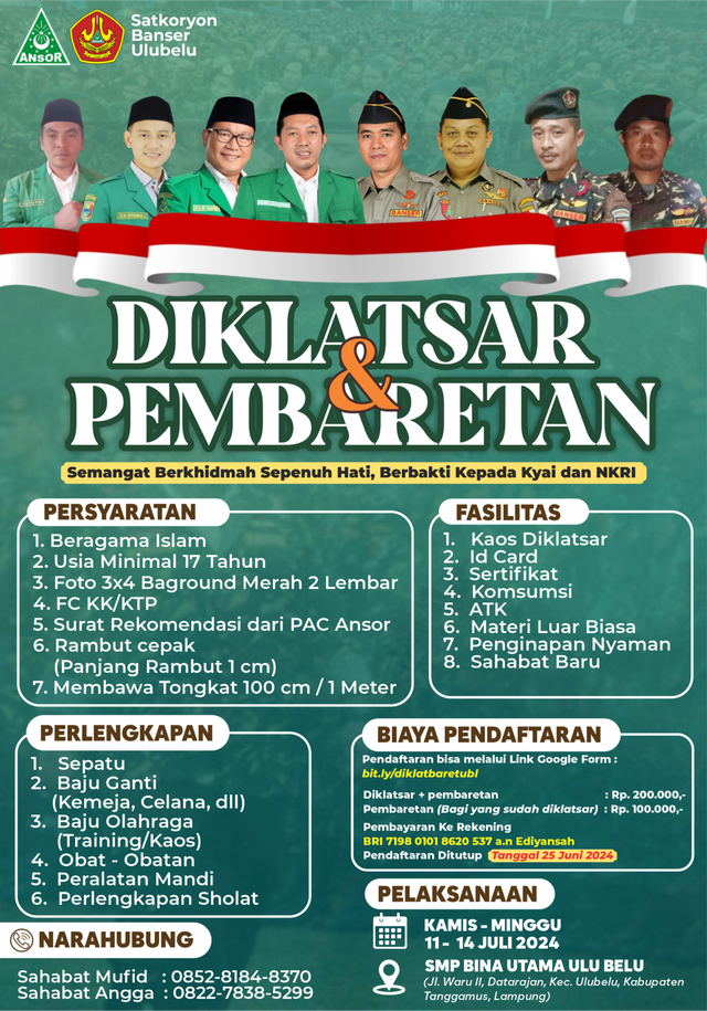 Perdana, Satkoryon Ulubelu akan Menggelar Diklatsar dan Pembaretan BANSER (1)