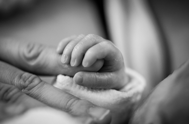 Sumber: https://www.pexels.com/photo/grayscale-photography-of-baby-holding-finger-208189/