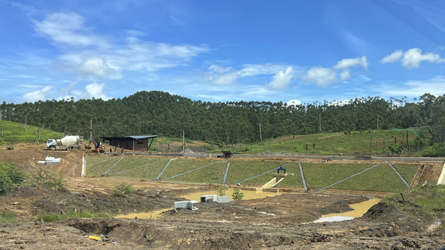 Suasana Pembangunan Proyek di Kawasan Inti Pusat Pemerintahan, Kabupaten Penajam Paser Utara, Kalimantan Timur. Foto: kumparan