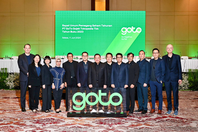 Rapat Umum Pemegang Saham Tahunan (RUPST) PT GoTo Gojek Tokopedia Tbk (GOTO), Selasa (11/6/2024). Foto: Dok. GoTo Gojek Tokopedia