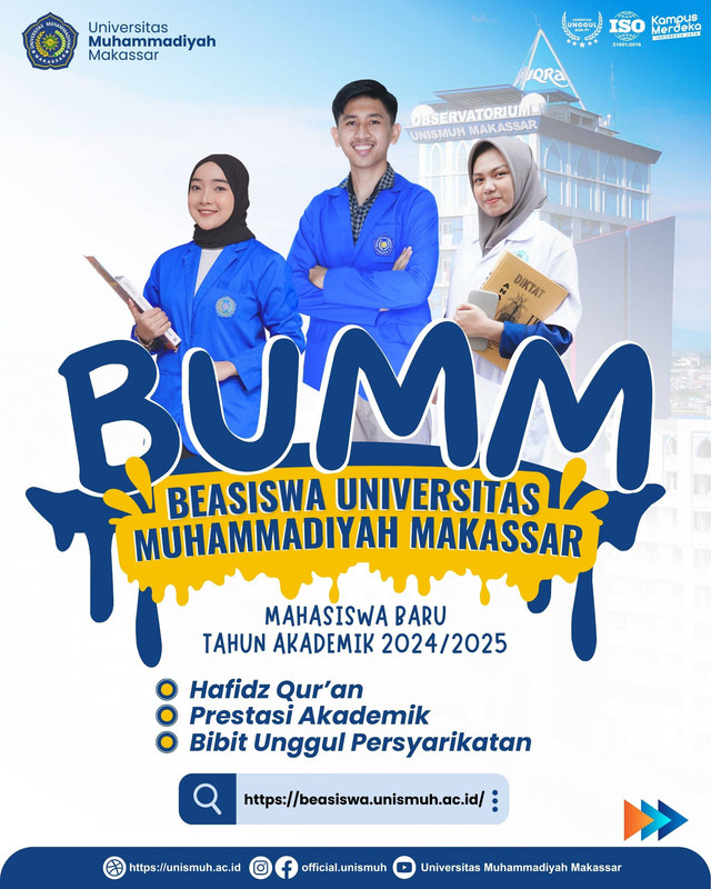 Unismuh Siapkan 1600 Kuota Beasiswa Senilai 3,8 Miliar untuk Maba 2024