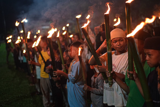 Ilustrasi pawai obor. Foto: Andry Denisah/ANTARA FOTO