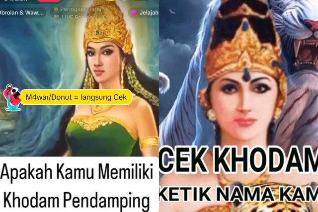 Ilustrasi cek khodam online di TikTok. Foto: TikTok