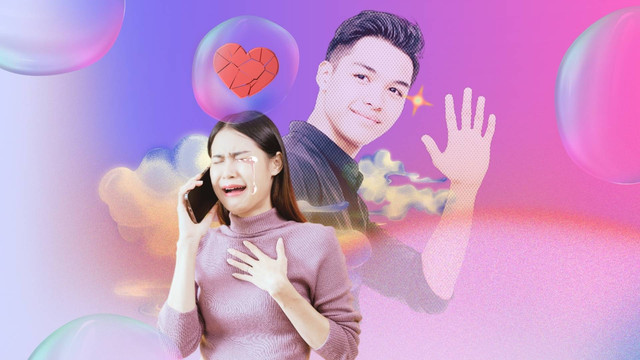 Ilustrasi cowok ghosting. Foto: Daniella Syakhirina/kumparan