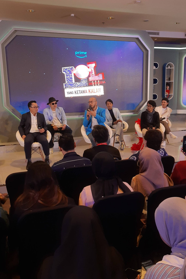 Konferensi pers serial LOL Indonesia: Yang Ketawa Kalah di SCBD, Jakarta Selatan, Selasa (2/7/2024). Foto: Vincentius Mario/kumparan