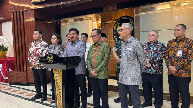 Konferensi pers Penetapan Status Penggunaan (PSP) aset eks BLBI kepada 9 Kementerian/Lembaga senilai Rp 2,77 triliun, Jumat (5/7/2024).  Foto: Fariza Rizky Ananda/kumparan