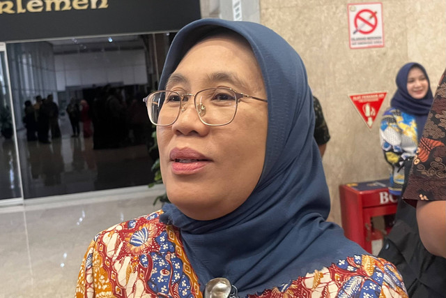 Plt Dirjen Industri Kimia, Farmasi dan Tekstil (IKFT) Reny Yanita di Kompleks Parlemen, Jakarta, Selasa (9/7/2024). Foto: Widya Islamiati/kumparan