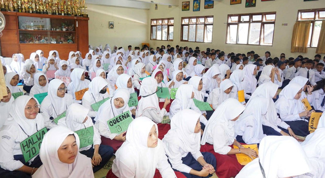 Ratusan siswa mengikuti MPLS di SMP Negeri di Kota Yogyakarta. Foto: istimewa