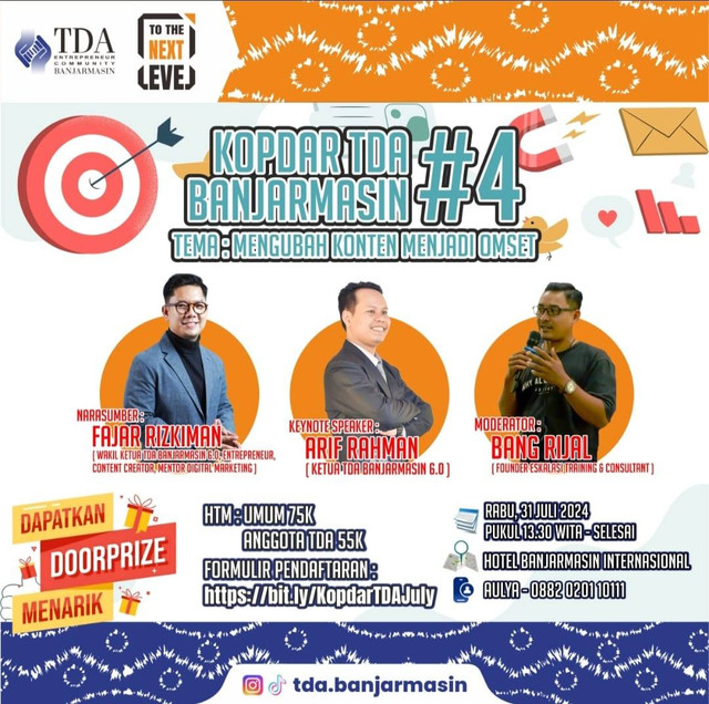 TDA Banjarmasin Gelar Event Kopdar Mengubah Konten Menjadi Omzet