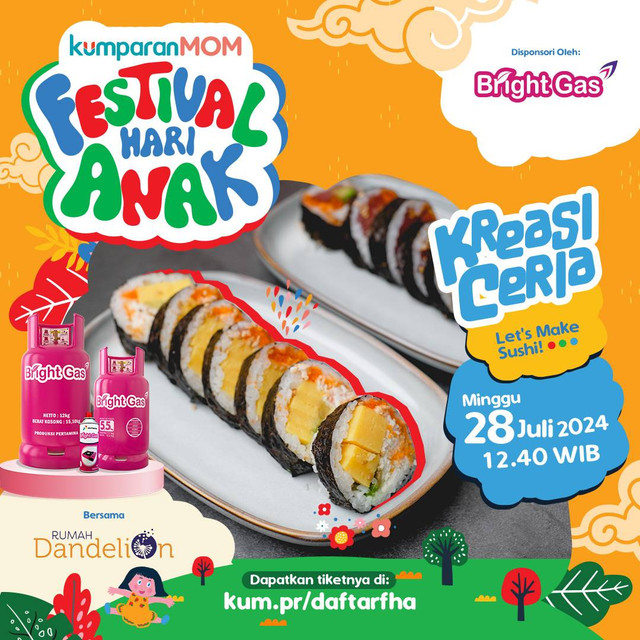 workshop Kreasi Ceria “Let's Make Sushi” di Festival Hari Anak 2024. Dok. kumparan.