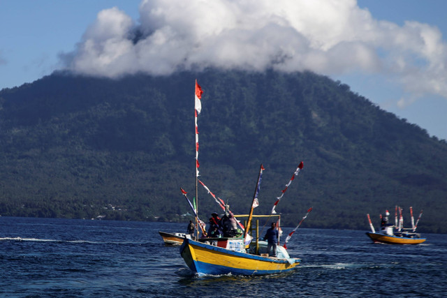 Ilustrasi laut di Maluku Utara, Kamis (1/8/2024). Foto: Andri Saputra/ANTARA FOTO