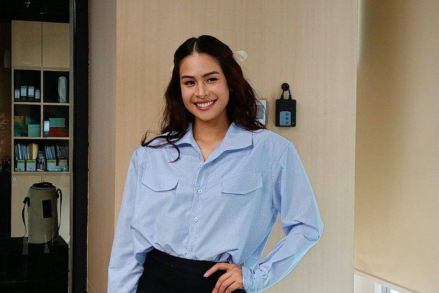 Penyanyi Maudy Ayunda saat ditemui di Kawasan Jakarta Selatan, Kamis (1/8/2024). Foto: Aprilandika Pratama/kumparan