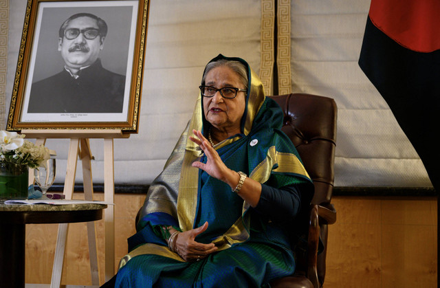 Eks Perdana Menteri Bangladesh Sheikh Hasina. Foto: ED JONES / AFP