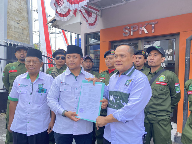 DPC PKB Kota Yogya melaporkan Lukman Edy ke Polresta Yogyakarta pada Rabu (7/8). Foto: Resti Damayanti/Pandangan Jogja
