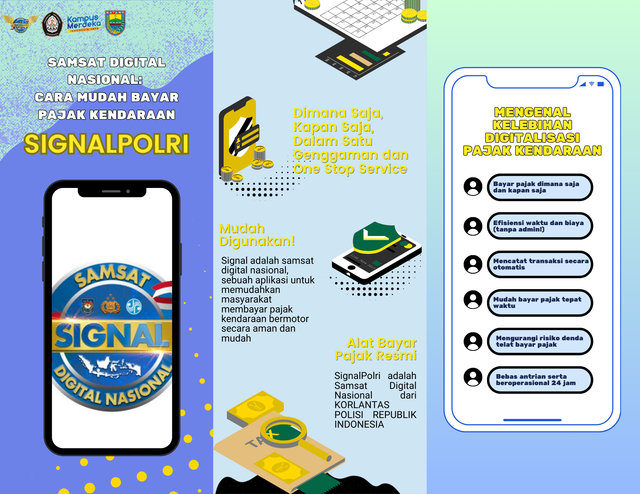 Leaflet Tata Cara Pembayaran Pajak Kendaraan Bermotor Melalui SignalPolri