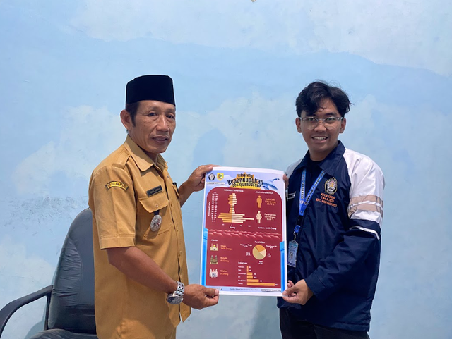 Penyerahan Infografis Kependudukan kepada Perangkat Desa Sumberejo