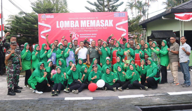 Kodim Mempawah menggelar lomba memasak. Foto: Dok. Pendim Mempawah/Hi!Pontianak