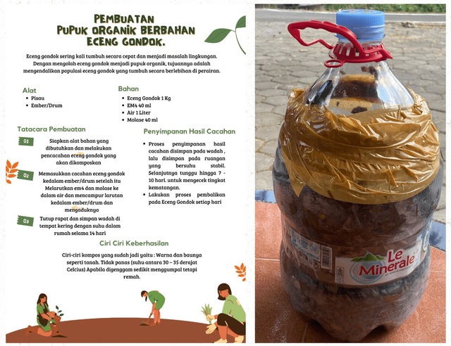 Poster dan Pupuk Organik Eceng Gondok