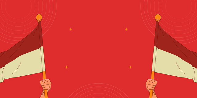 Ilustrasi bendera Indonesia (Sumber : https://pixabay.com/id/)