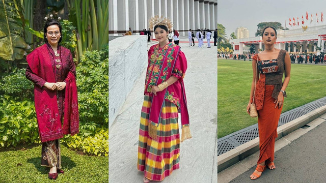 Gaya Tokoh & Selebriti Pakai Baju Adat di HUT RI ke-79 di Jakarta dan IKN. Foto: Instagram/ @smindrawati @erinagudono @akhairunnisa