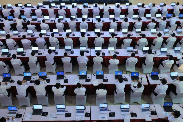 Suasana peserta Tes CPNS di Surabaya. Foto: Dok: Kemenkumham Jatim