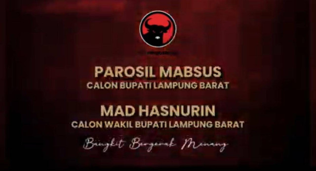 Nama Calon Kepala Daerah dari Lampung. | Foto: Tangkap Layar live YouTube PDIP