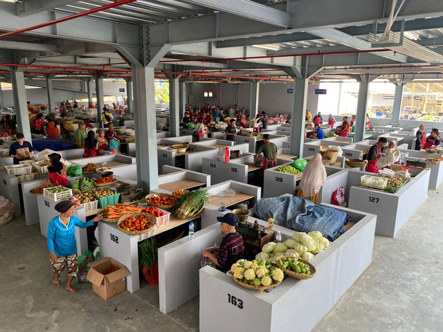 Pasar Pasir Gintung yang berada di Jalan Pisang, Pasir Gintung, Kecamatan Tanjung Karang Pusat, Bandar Lampung. | Foto: Sinta Yuliana/Lampung Geh