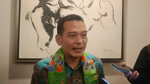 Ketua DPP PKB, Daniel Johan saat diwawancarai wartawan di Hotel Swiss-Belinn Kemayoran, Jakarta, Jumat (30/8). Foto: Fadlan Nuril Fahmi/kumparan