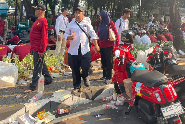 Suasana GBK jelang penutupan Rapimnas Gerindra, Sabtu sore (31/8/2024). Foto: Dok. kumparan