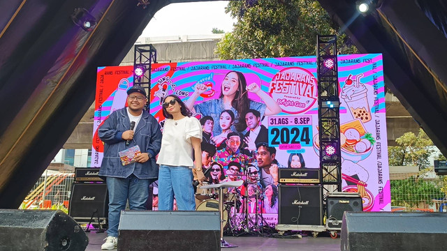 Nagita Slavina di Jajarans Festival, Kuningan, Jakarta Selatan, Sabtu (31/8). Foto: Giovanni/kumparan