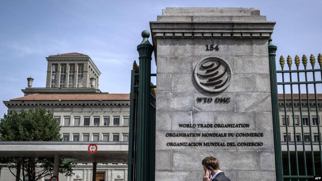 Markas Organisasi Perdagangan Dunia (WTO) di Jenewa, 12 April 2022. Foto: AFP