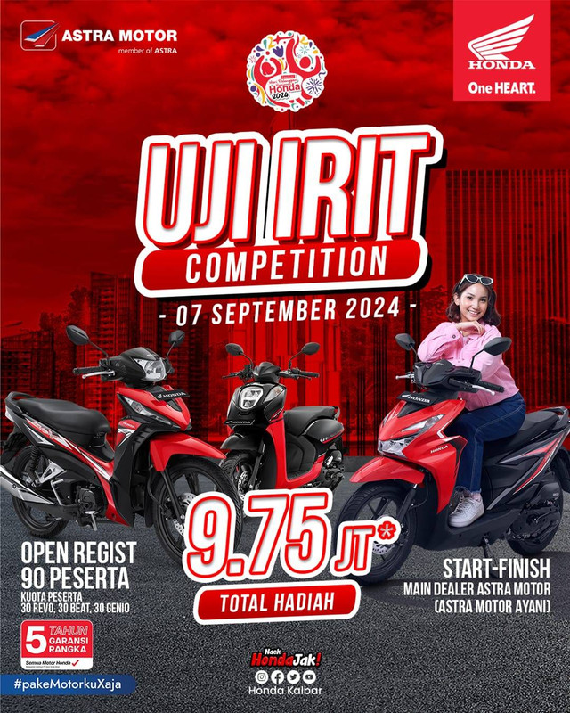 Honda Kalbar menggelar kompetisi uji irit. Foto: Dok. Astra motor Kalbar