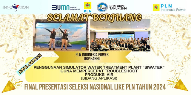 Ucapan selamat dan dukungan dari HO PT PLN Indonesia Power