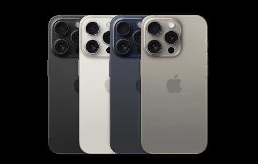 Beda iPhone 15 Pro dan Pro Max. Foto iPhone 15 Pro. Sumber: apple.com.