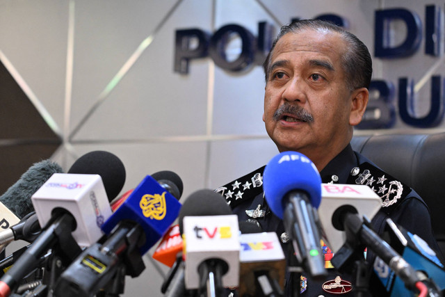 Inspektur Jenderal Kepolisian Kerajaan Malaysia Razarudin Husain. Foto: Mohd RASFAN/AFP