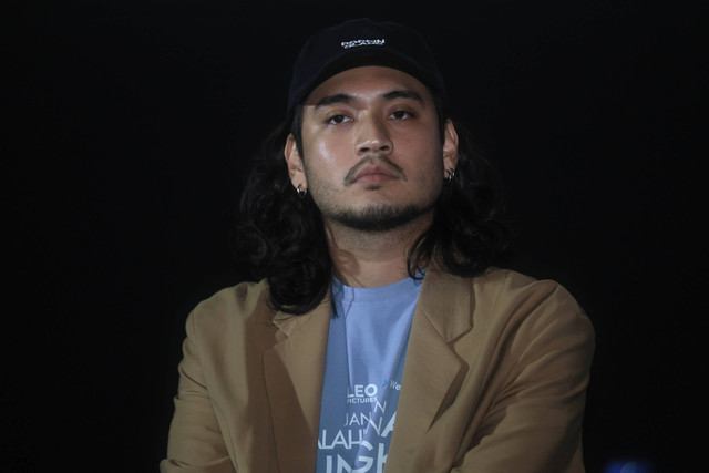 Giorgino Abraham saat konferensi pers serial Jangan Salahkan Aku Selingkuh di Grand Indonesia, Jakarta, Jumat, (14/9/2024). Foto: Agus Apriyanto