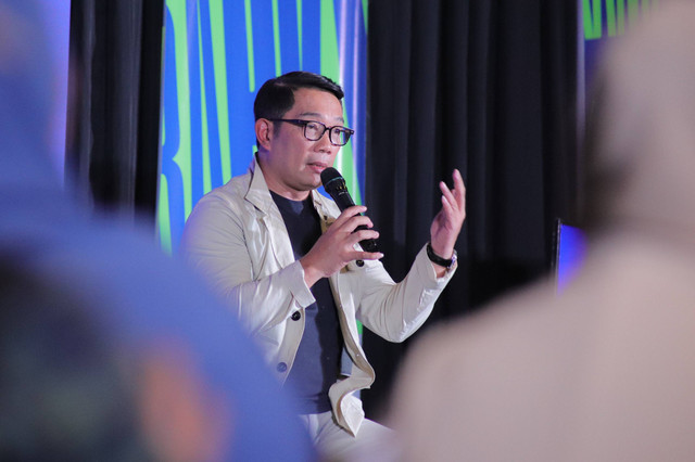 Bakal calon Gubernur Jakarta, Ridwan Kamil berbicara pada talkshow bertajuk Bongkar Aspirasi Ridwan Kamil (BARK) di Jakarta Selatan, Sabtu (14/9/2024). Foto: Jamal Ramadhan/kumparan