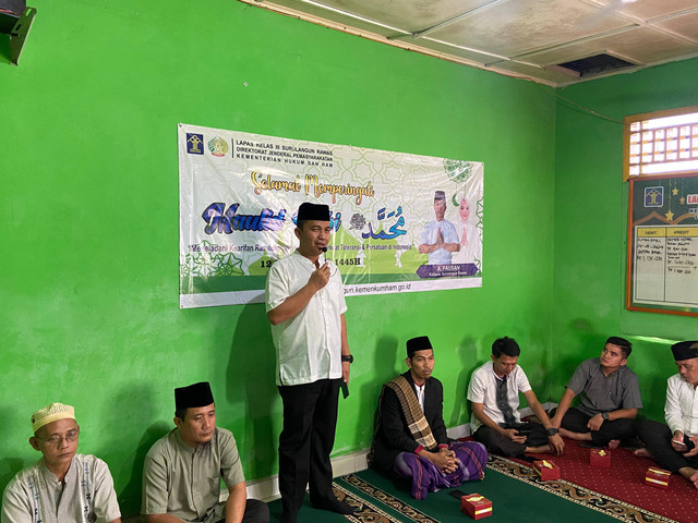 Kepala lapas menyampaikan sambutan