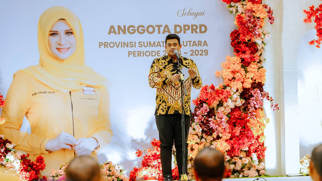 Wali Kota Medan Bobby Nasution di Santika Premiere Dyandra Hotel. Foto: Dok. Istimewa