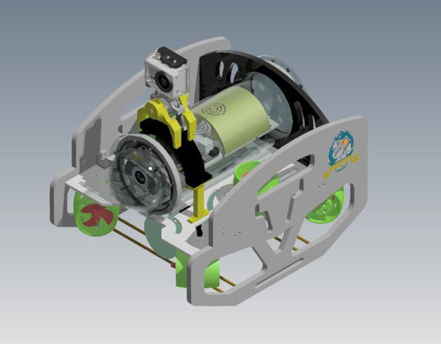 Design Penulis Robot AUV dengan software Inventor