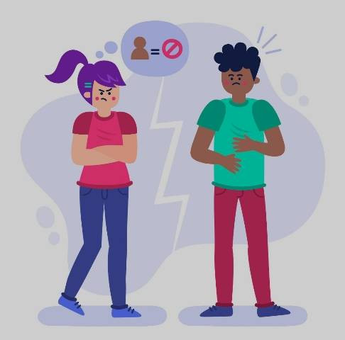 ilustrasi pertengkaran yang menjadi sebab percereaian, sumber: freepik.com