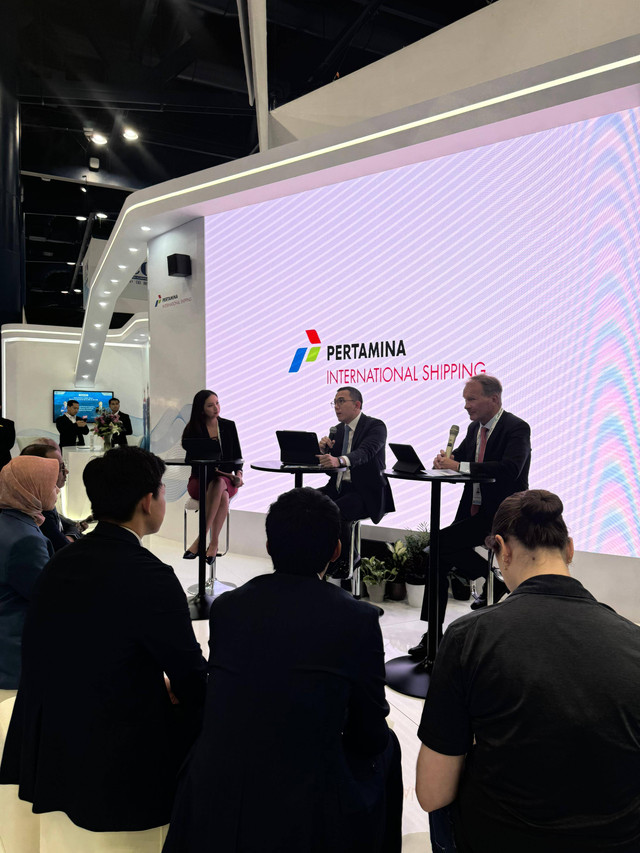 CEO PT Pertamina International Shipping (PIS) Yoki Firnandi di Gastech Houston 2024, Texas, AS, Sabtu (21/9/2024). Foto: PIS