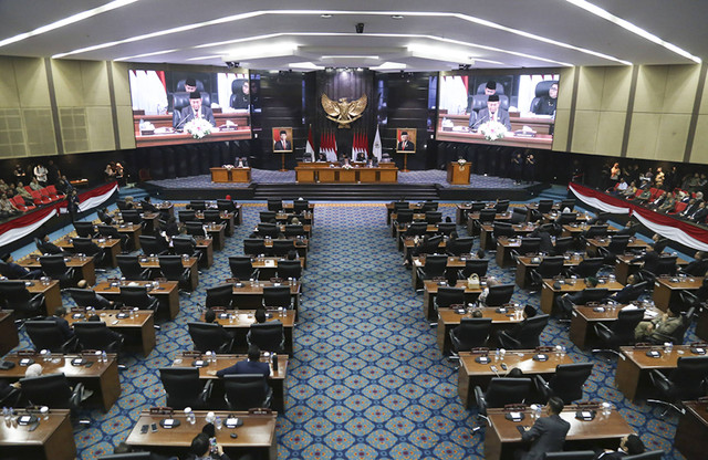 Dewan Perwakilan Rakyat Daerah (DPRD) DKI Jakarta menggelar rapat paripurna dengan agenda pengumuman susunan Pimpinan dan Anggota Fraksi periode 2024-2029, Senin (23/9/2024). Foto: Dok. DPRD DKI Jakarta