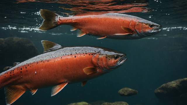 Ilustrasi Chinook Salmon (Oncorhynchus tshawtytscha). Foto: Shutterstock