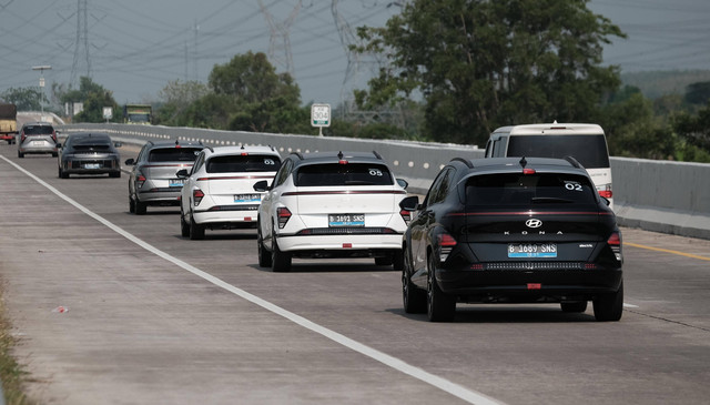 Test drive Hyundai Kona EV Bekasi-Semarang single charge penuh. Foto: dok. HMID