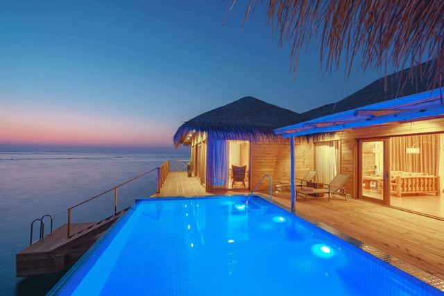 Villa Private Pool Malang (Foto hanya ilustrasi, bukan tempat sebenarnya) Sumber: pexels/ Asad Photo Maldives