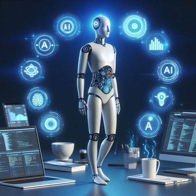 Ilustrasi Artificial Intelligence. Created using Microsoft Copilot (2024)