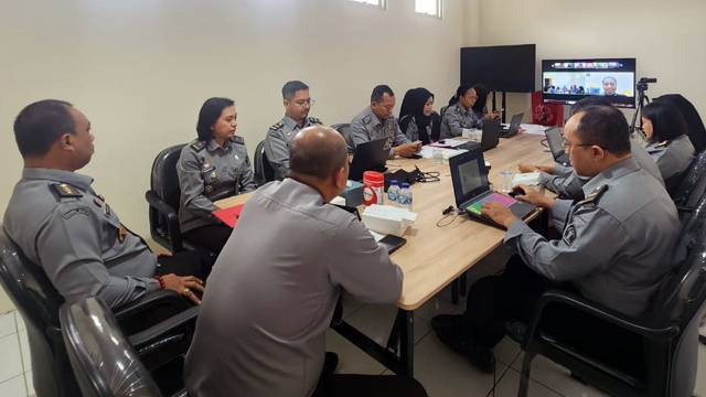 Kegiatan Community of Practice (COP) yang mengangkat tema Prosedur Usulan Pengembangan Kompetensi ASN yang digelar Kanwil Kemenkumham Sulawesi Utara.