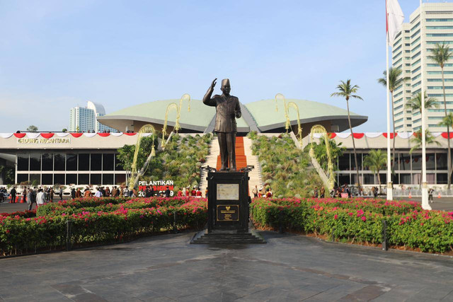 Gedung Nusantara, kompleks Parlemen, Senayan, Jakarta, Minggu (20/10/2024). Foto: Iqbal Firdaus/kumparan